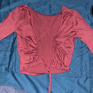 long sleeve crop top